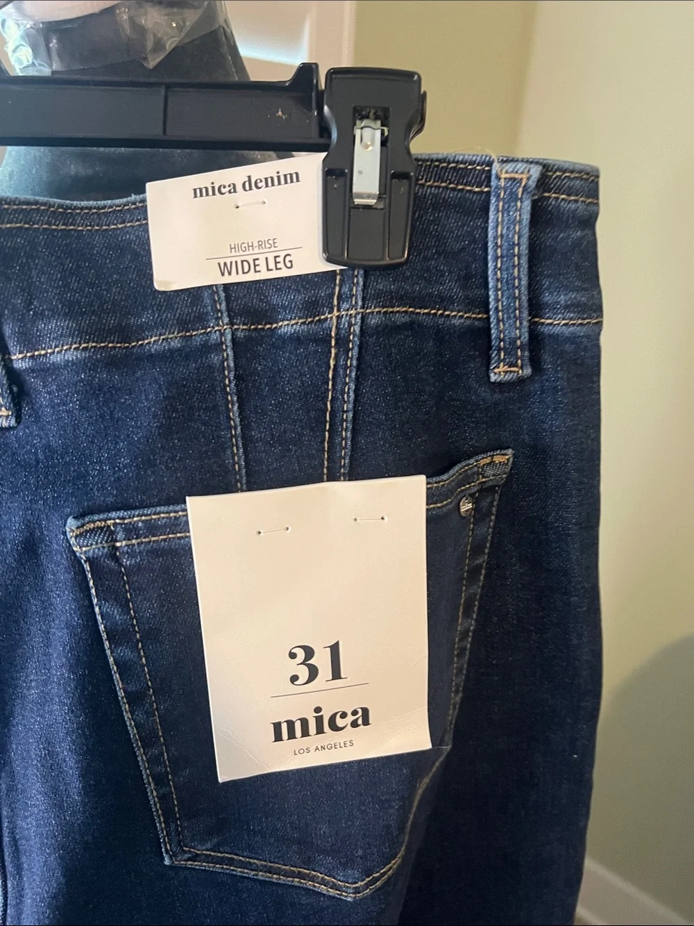 Mica High-Rise Wide Leg Jeans in Dark Indigo